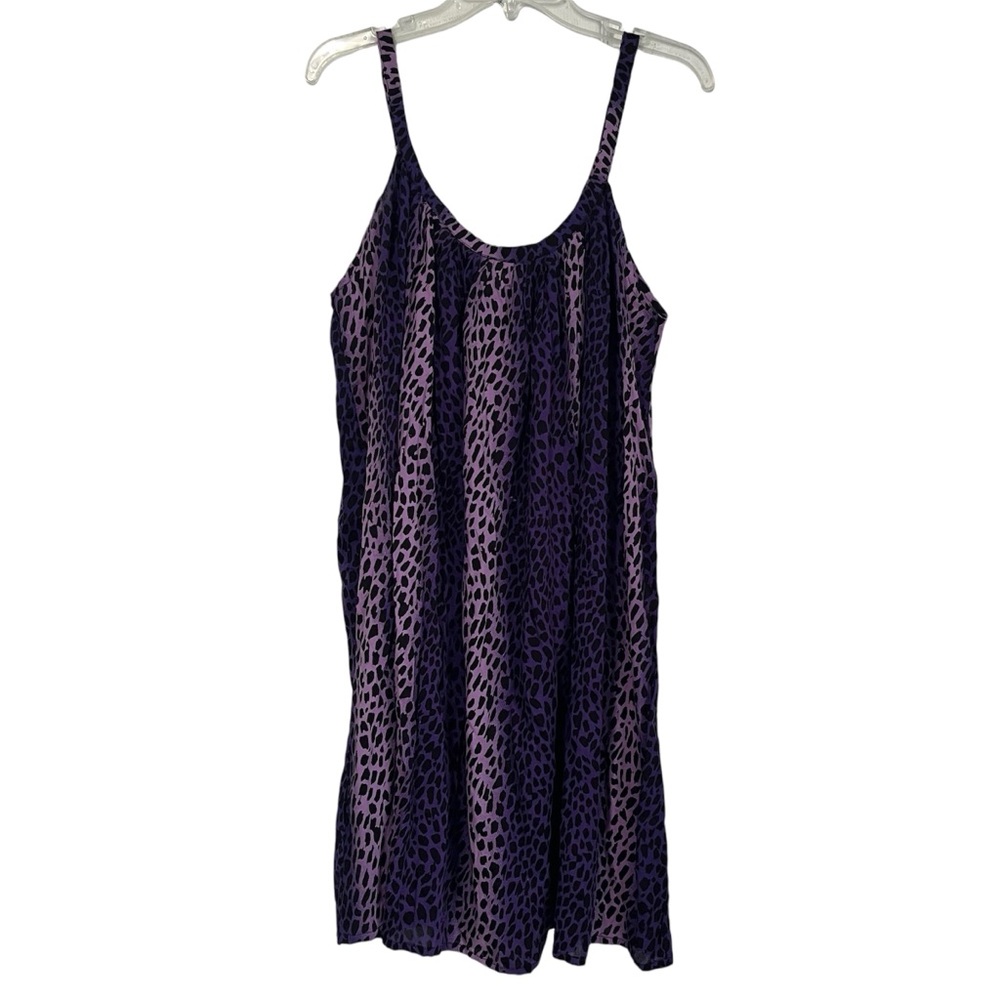 Island Planet women’s 2 toned purple animal print dress loose fit